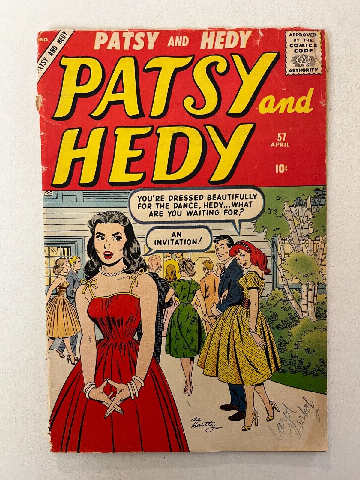 Patsy and Hedy 57 (2.0 GD) GGA, Al Hartley Cover/Art, Stan Lee Story (Atlas)