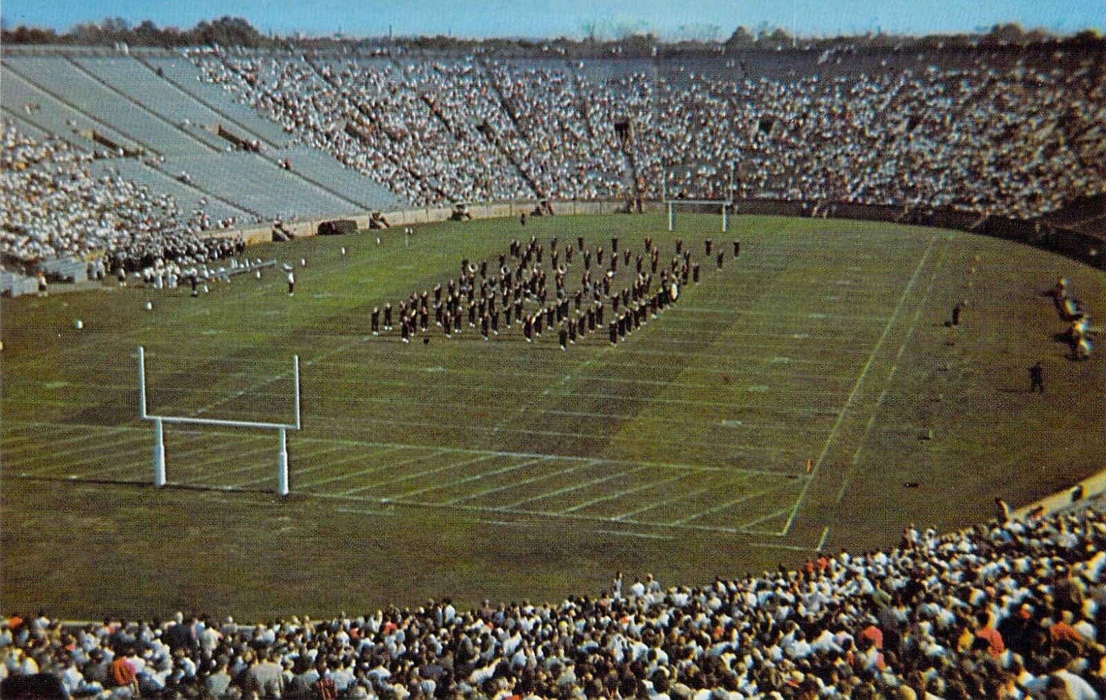 1960 CT New Haven Yale Bowl Football Marching Band Mint postcard A71