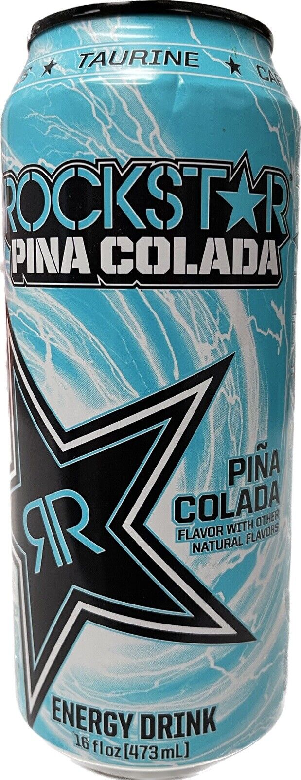 RARE COLLECTIBLE ROCKSTAR PINA COLADA ENERGY DRINK 1 FULL 16 FLOZ (473mL CAN HTF