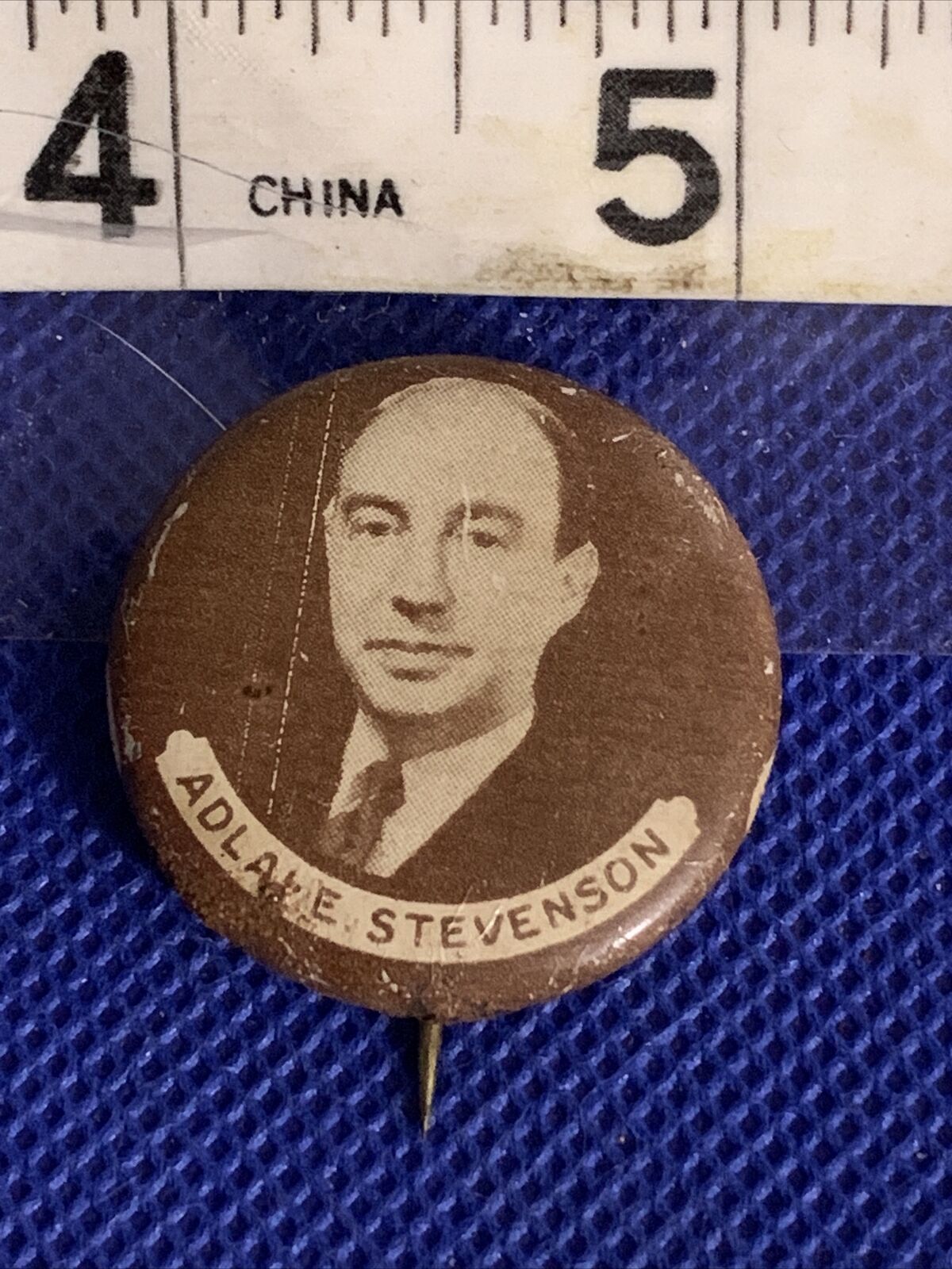Adlai Stevenson 1952 campaign pin button political
