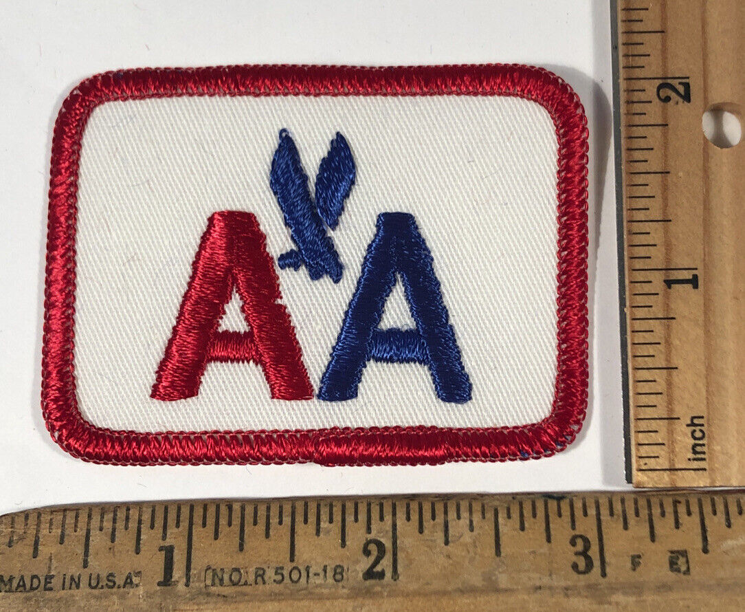 Vintage American Airlines AA Logo 2” x 3” Patch Iron On Airplane Aviation Plane