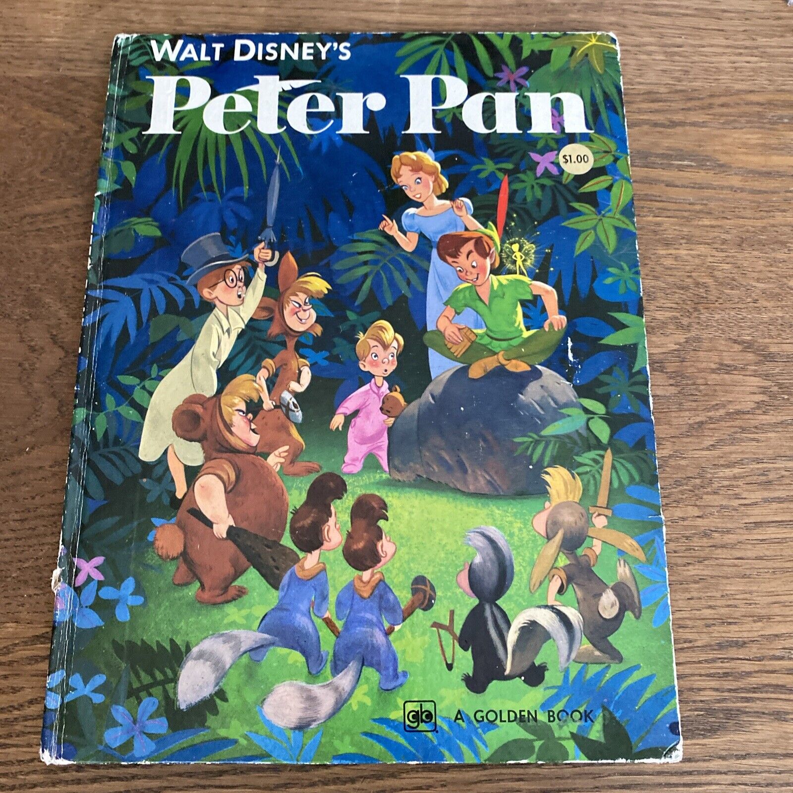 Vintage Walt Disney's Peter Pan 1972  Hardcover A Big Golden Book Children’s