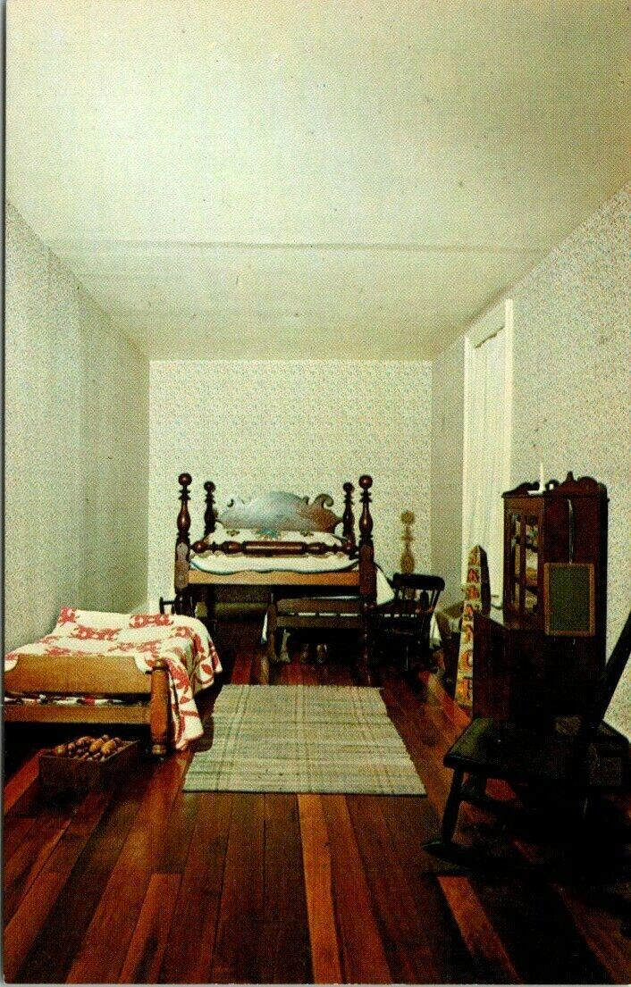 Childrens Bedroom William Tecumseh Sherman House Lancaster Ohio Vintage Postcard