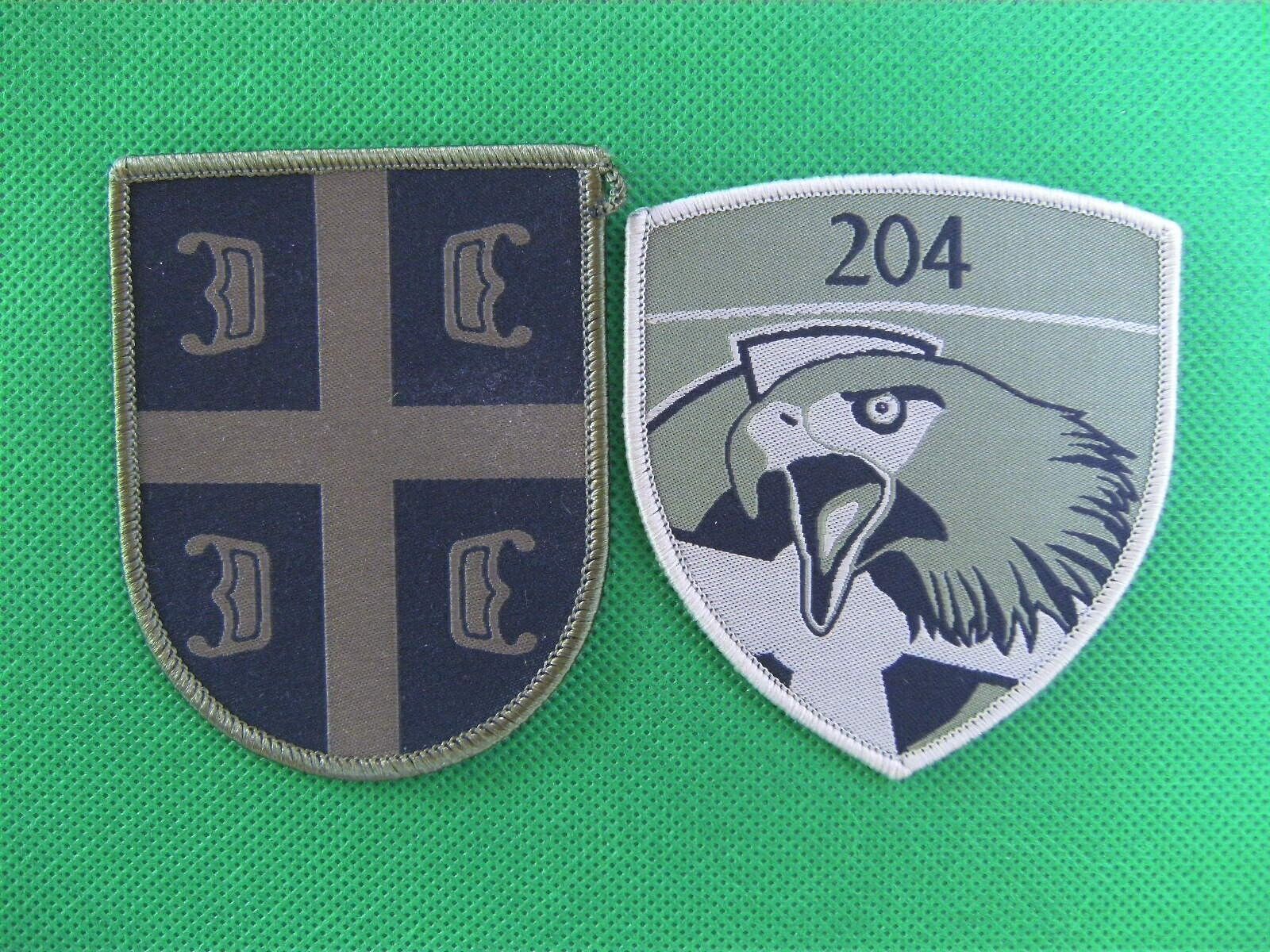 Serbian Army 204 th Air base & Serbian Army insignia-Lot of 2 sleeve patch