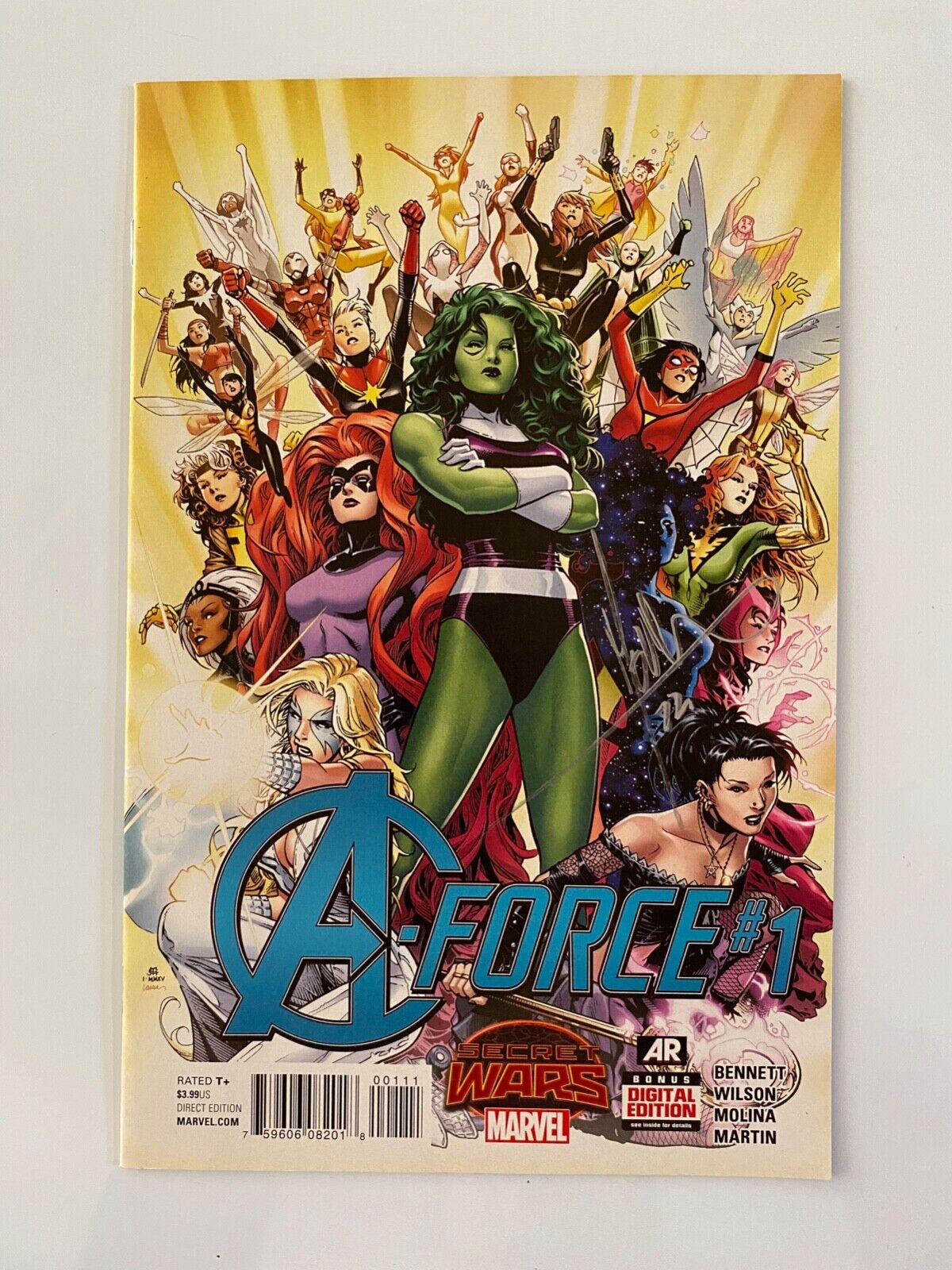 A-Force #1 (2015) 1st App Singularity Signed By Artist Combine/Free Shipping