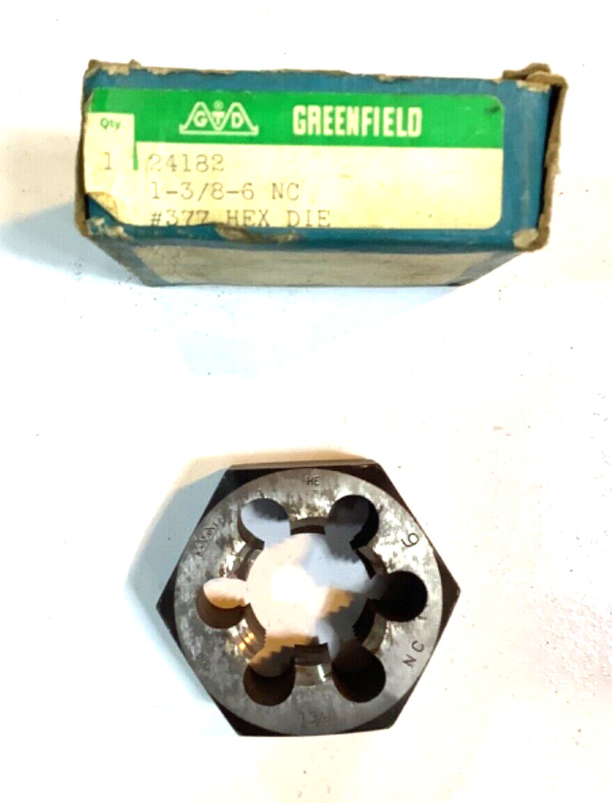 (d) Vintage GTD Greenfield 1-3/8-6 NC HEX DIE