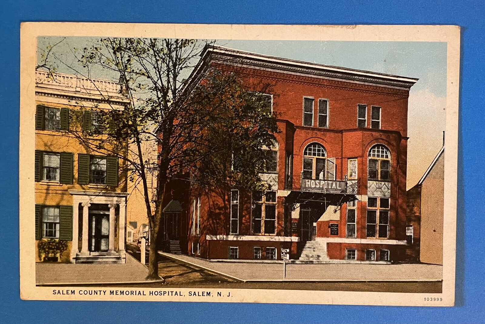 1928 Salem County Memorial Hospital Salem New Jersey NJ Postcard