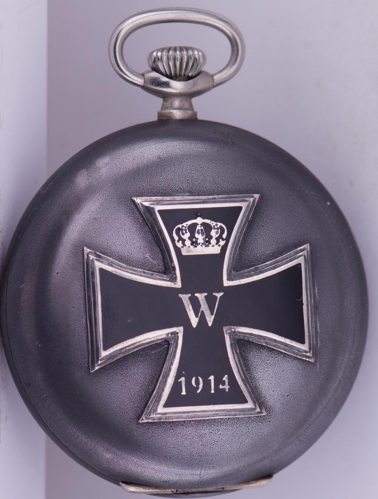 Antique Junghans Pocket Watch German WWI Era Military Officer\'s Blind Veterans