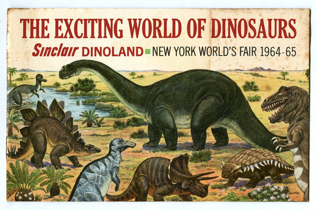 Vintage 1964-1965 NY World\'s Fair SINCLAIR DINOLAND Exciting World of DINOSAURS