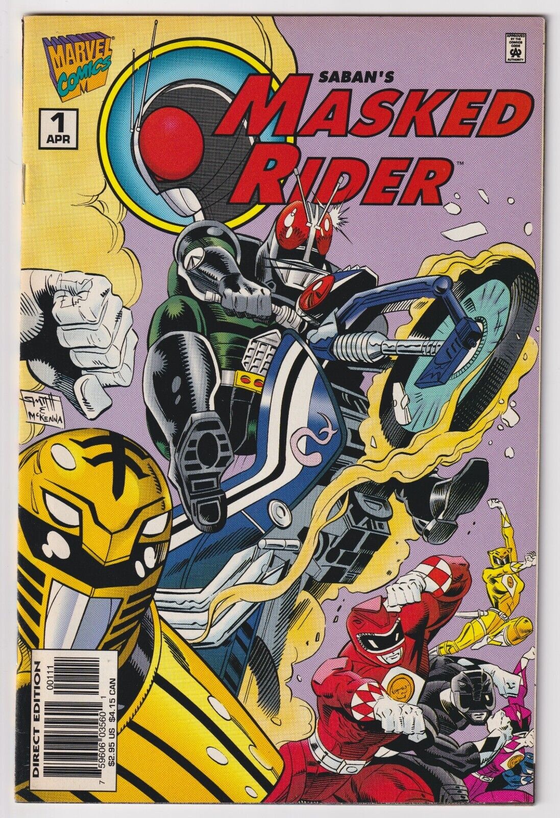 SABAN\'S MASKED RIDER #1 | One-Shot | Power Rangers | Marvel | 1996 | FN-