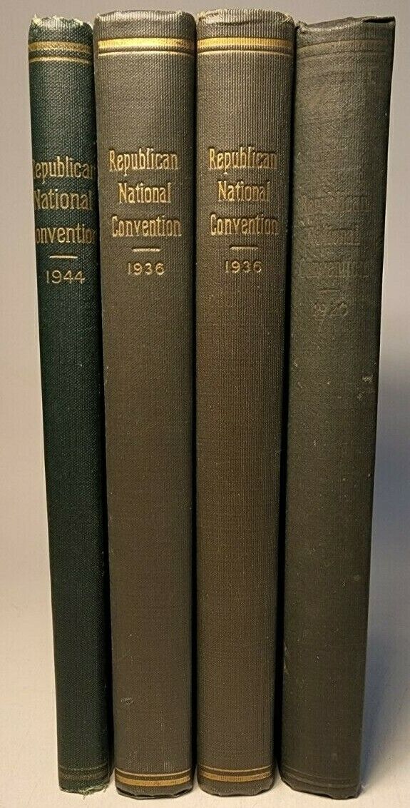 REPUBLICAN NATIONAL CONVENTION PROCEEDINGS GROUP GOP 1920 - 1944  X4 VOLS.