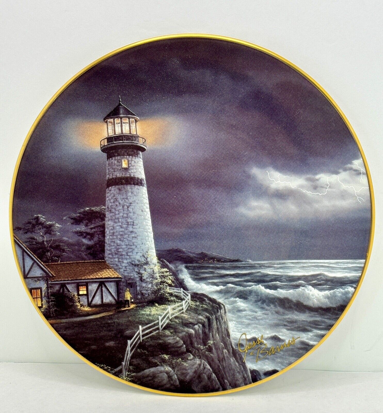 Jesse Barnes The Light Keeper Collector Plate Signed #1308/5000