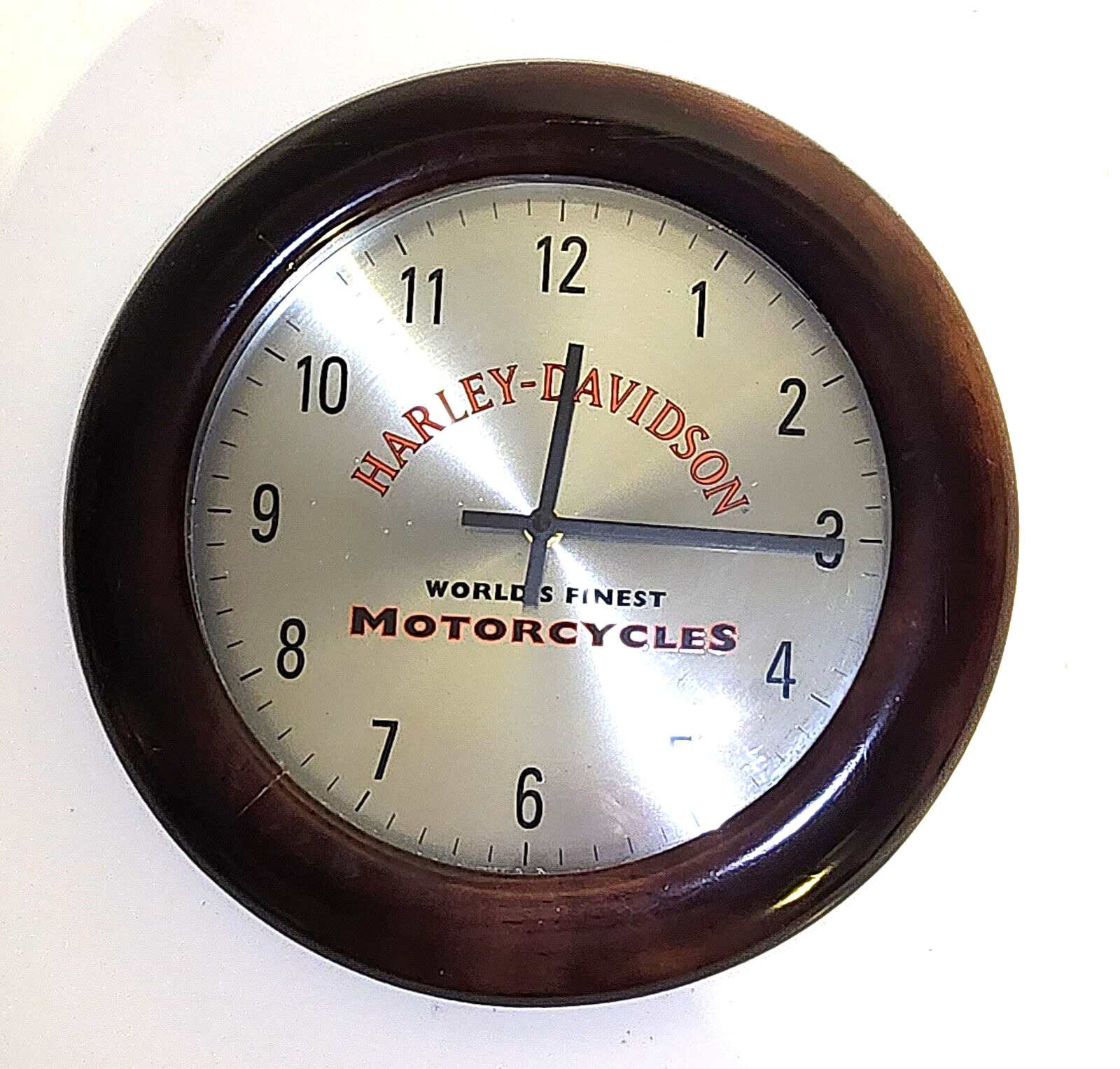Vintage Harley Davidson Wall Motorcycles Quartz Clock Real Wood 11\