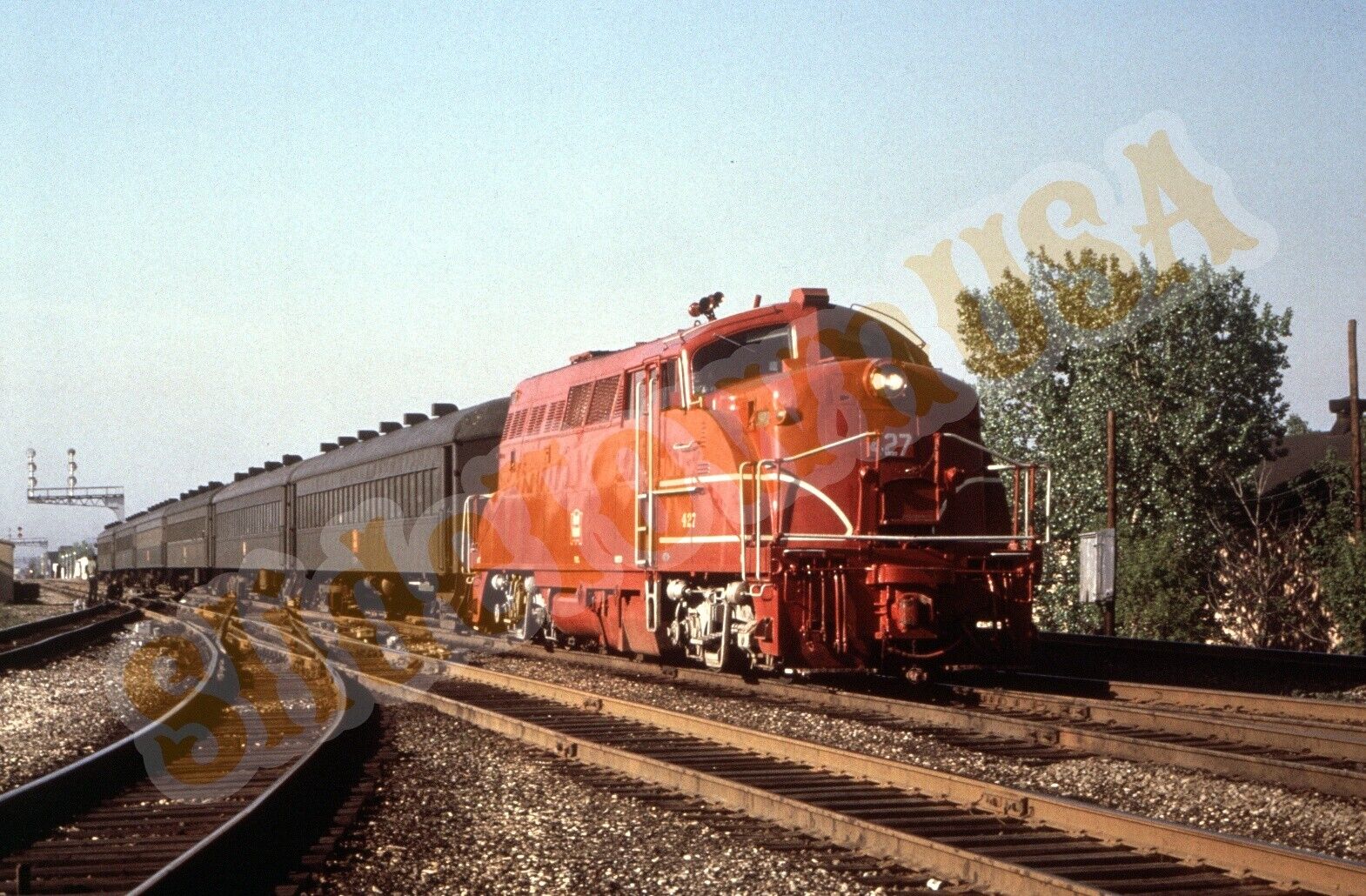 Vtg 1983 Train Slide 427 Rock Island Engine Y1I084