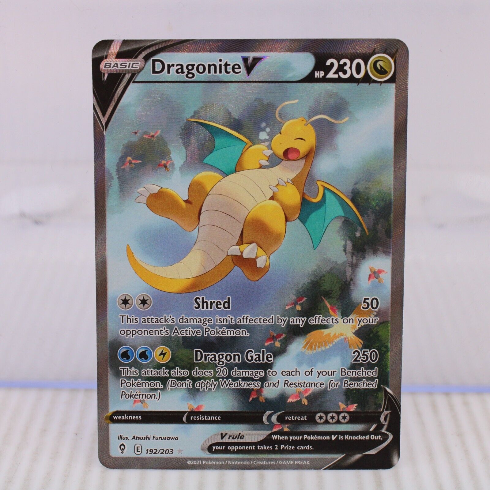 A7 Pokemon TCG Card Evolving Skies Alt Art Dragonite V UR 192/203