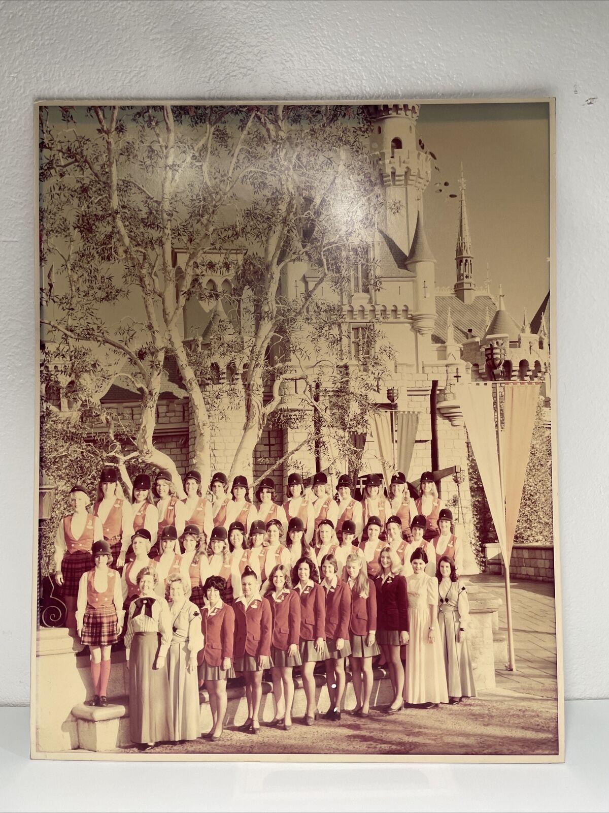 VTG 1970’s Official Disneyland Guest Relations Staff Group Picture 16x20” RARE