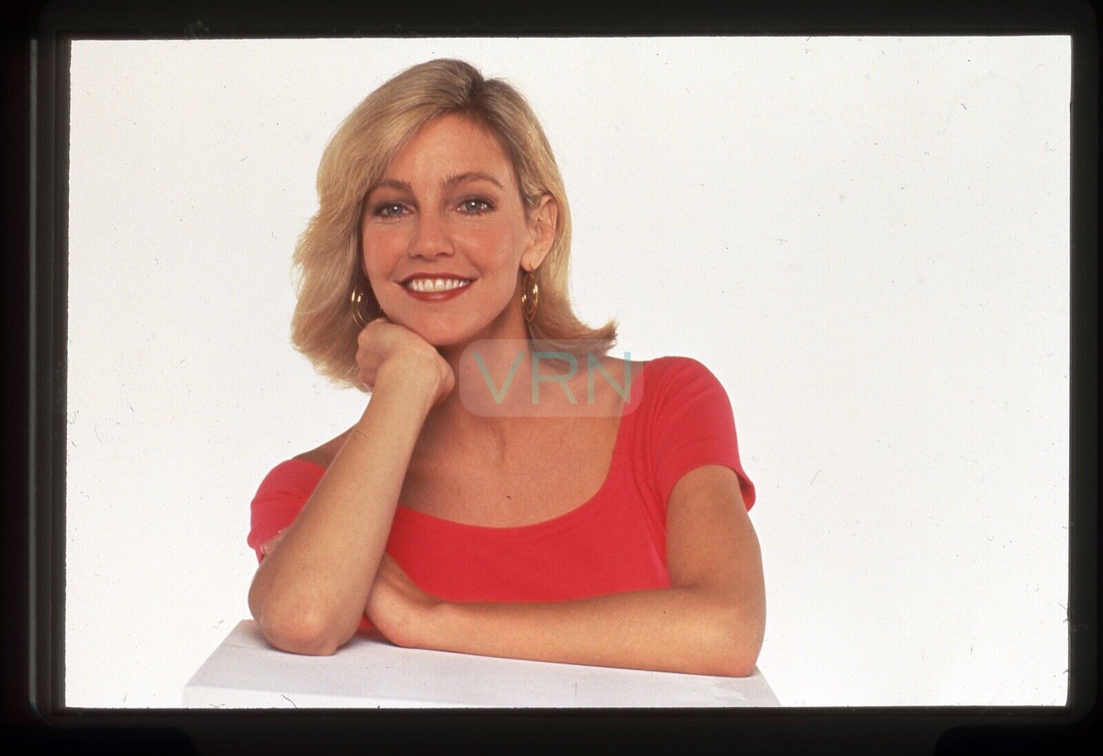 CS1 Unseen HEATHER LOCKLEAR in Red - VTG 35mm Slide Transparency