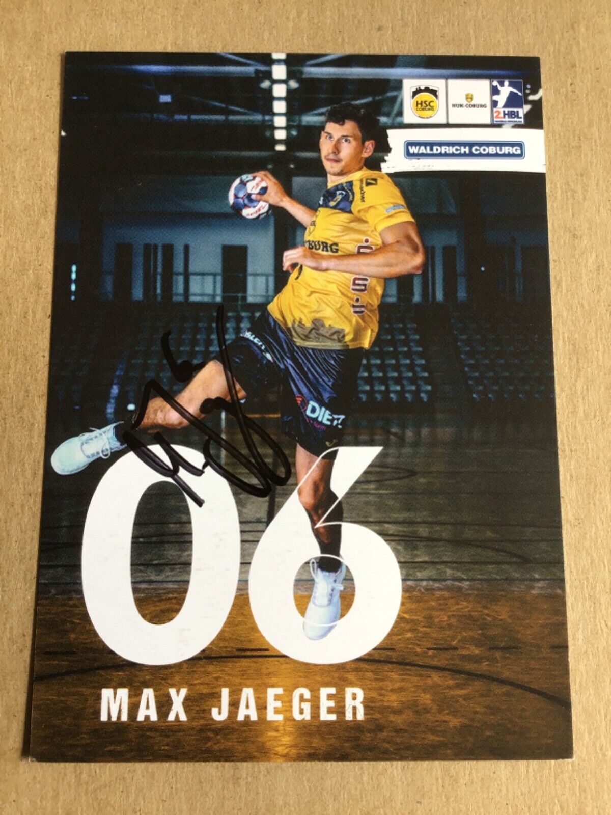 Max Jaeger, Germany 🇩🇪 Handball HSC Coburg 2022/23 hand signed