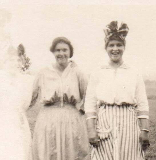 Vintage Postcard Real Photo Ladies Big Bow 2 Mayme\'s and Katie Cyko 1906-1915