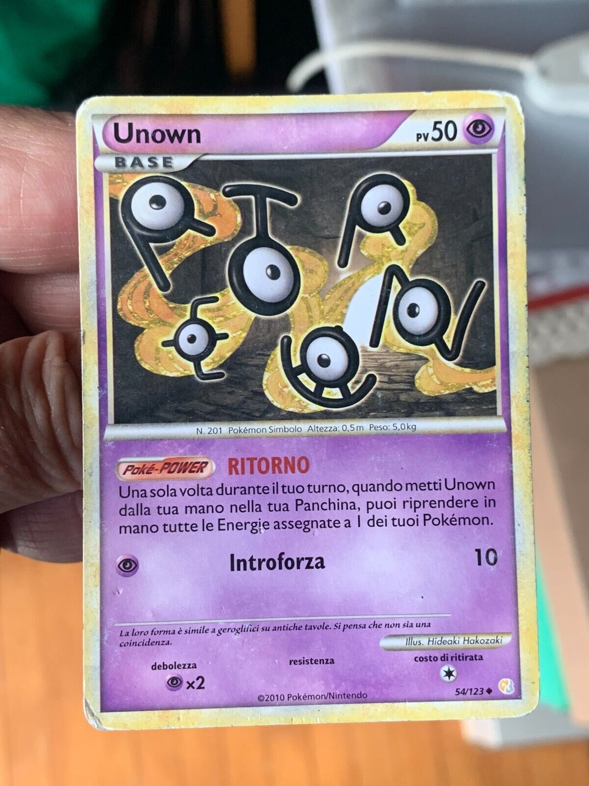 Pokemon Unown 54/123 Card - USED -
