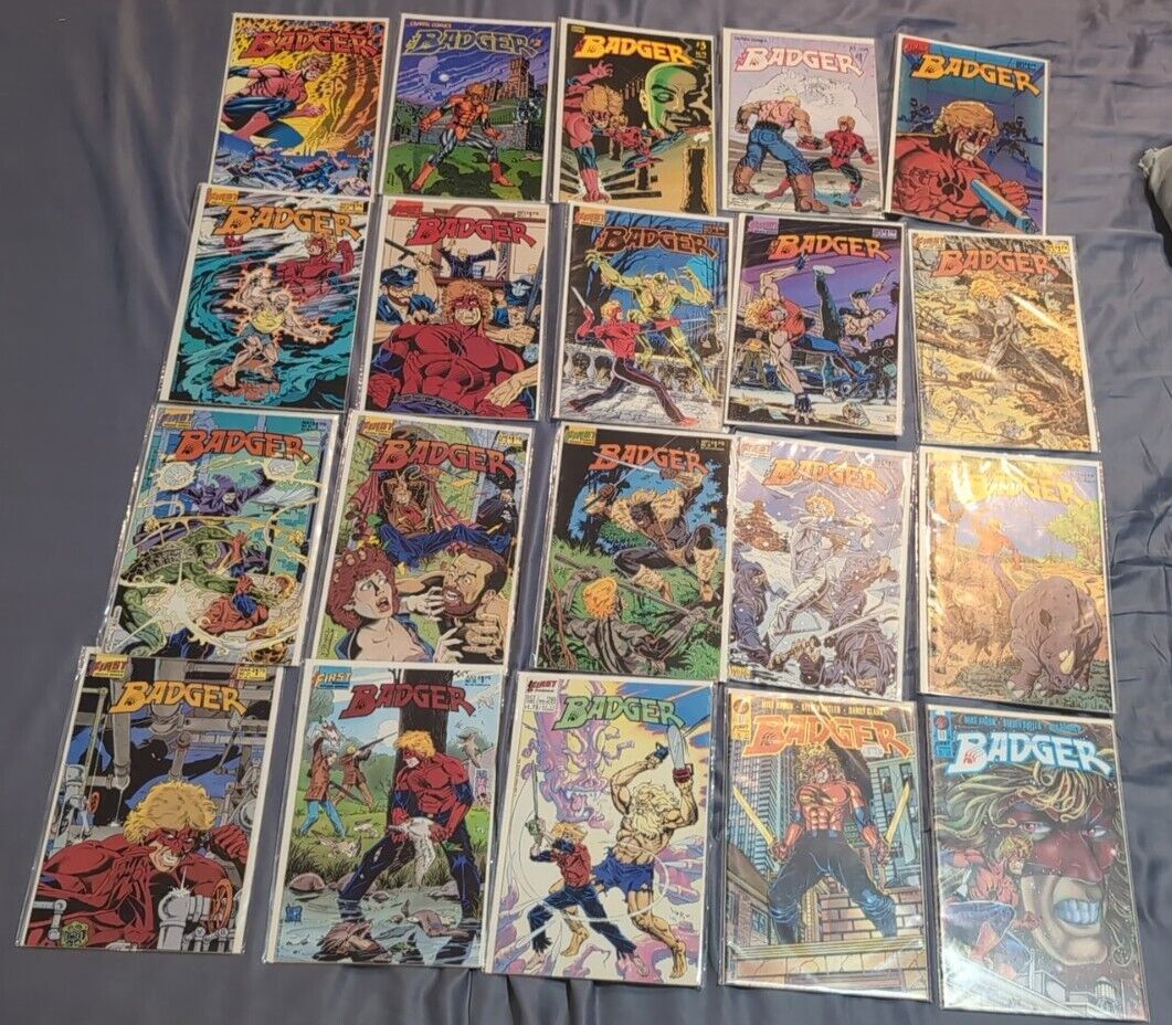 BADGER 1983 1-69 MIKE BARON CAPITAL FIRST COMICS LOT Of 20 Nice Condition