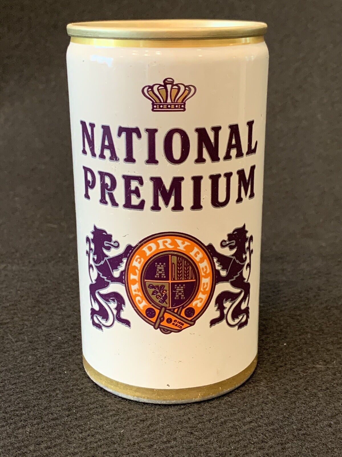 1970s NATIONAL PREMIUM BEER CAN - BOTTOM OPENED - NATIONAL BREWING BALTIMORE, MD
