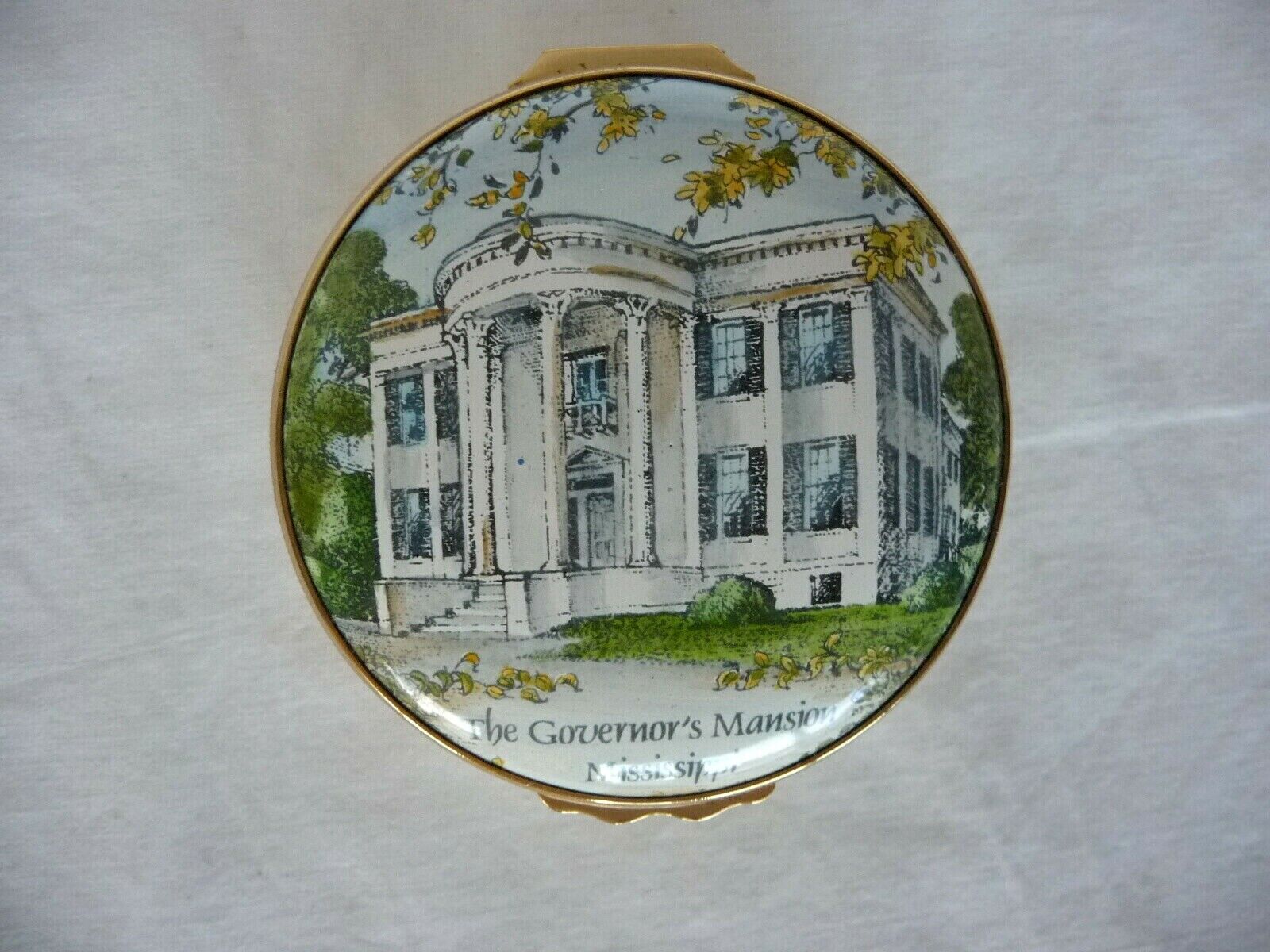 HALCYON DAY ENAMEL BOX Limited Edition 33/100 The Governor\'s Mansion Mississippi