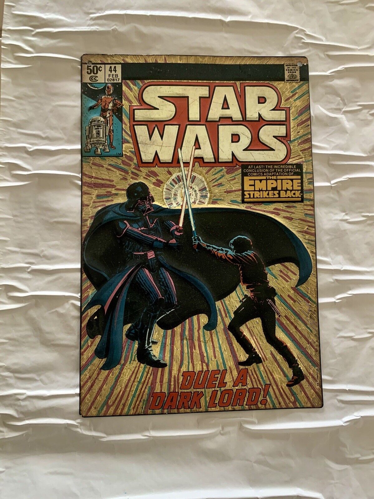 Star Wars Empire Strikes Back Comic Book#44 Cover 3D Embossed Metal Sign 8.5x13”