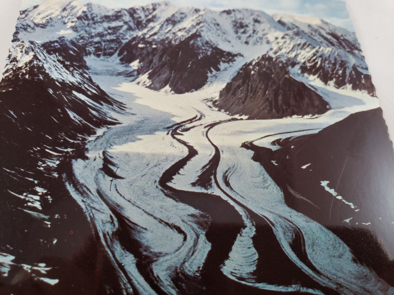 C 1980s Eldridge Glacier Mt Mckinley Alaska Color Card Postcard 