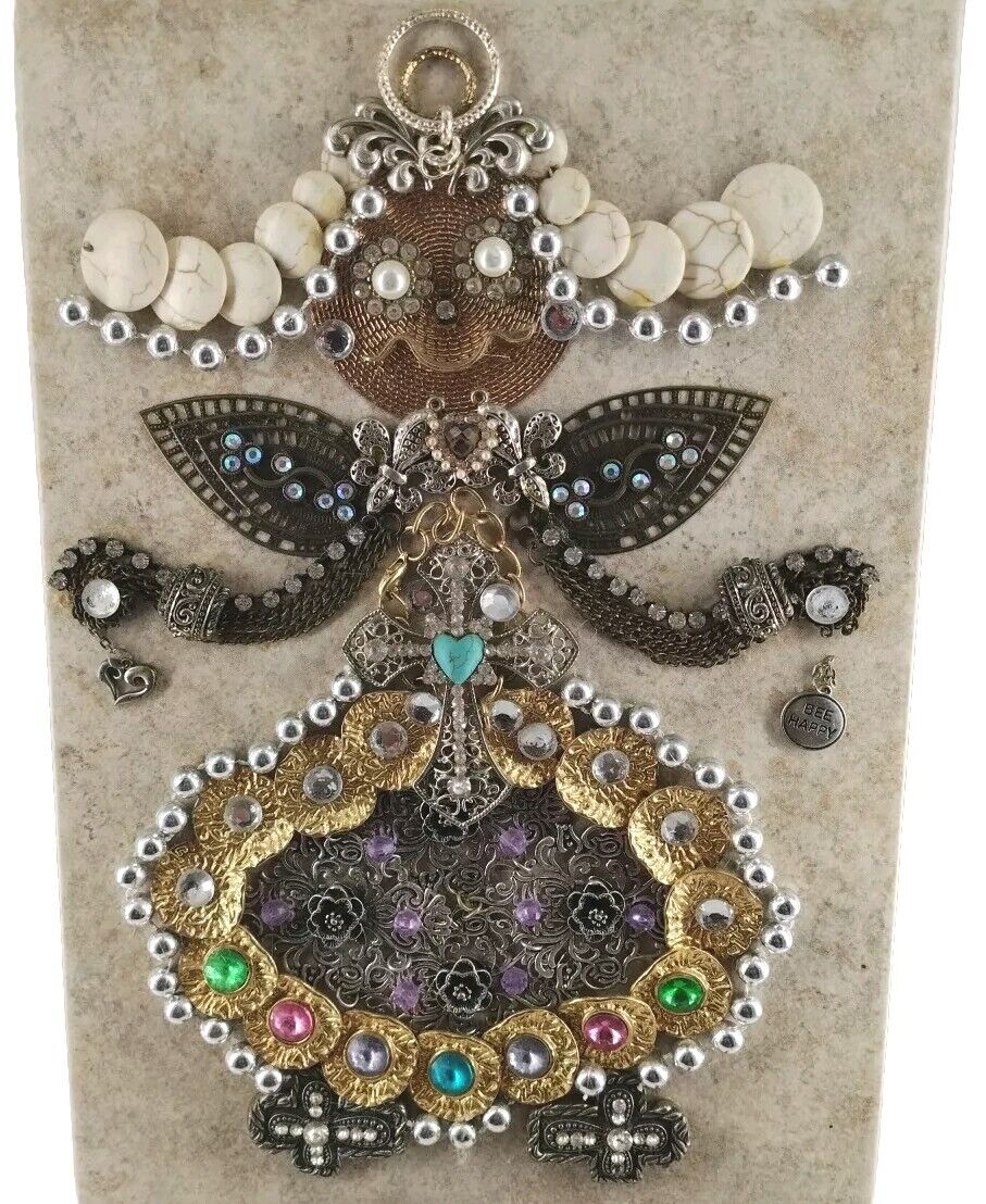 Elaine Tile Brazil Bejeweled Handmade Art \