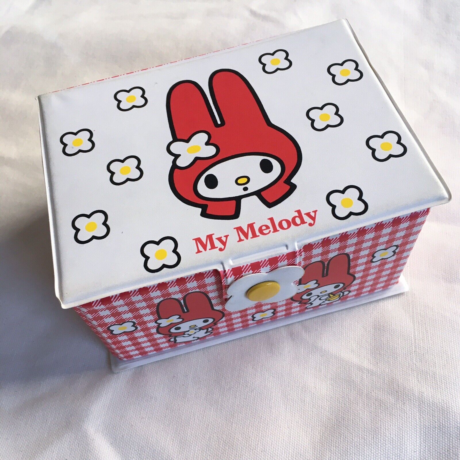 Sanrio My Melody Red Vinyl Plastic Mirror Box Vintage