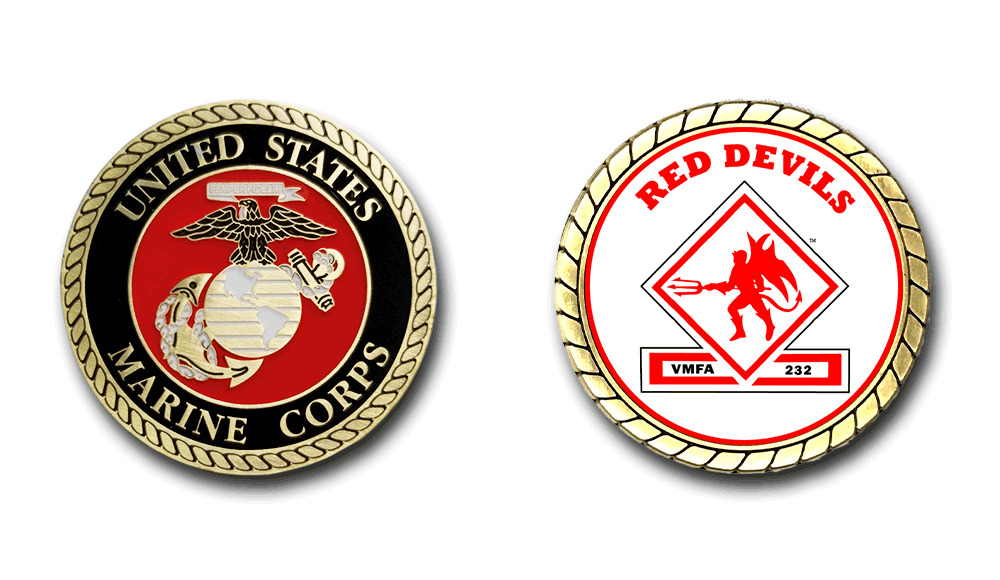 VMFA-232 Red Devils US Marine Corps Challenge Coin