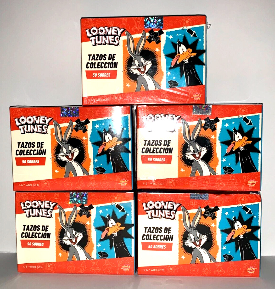 5 BOXES - 2023 BOX LOONEY TUNES DKV Tazos Pogs Flips Bugs Bunny Limited Edition
