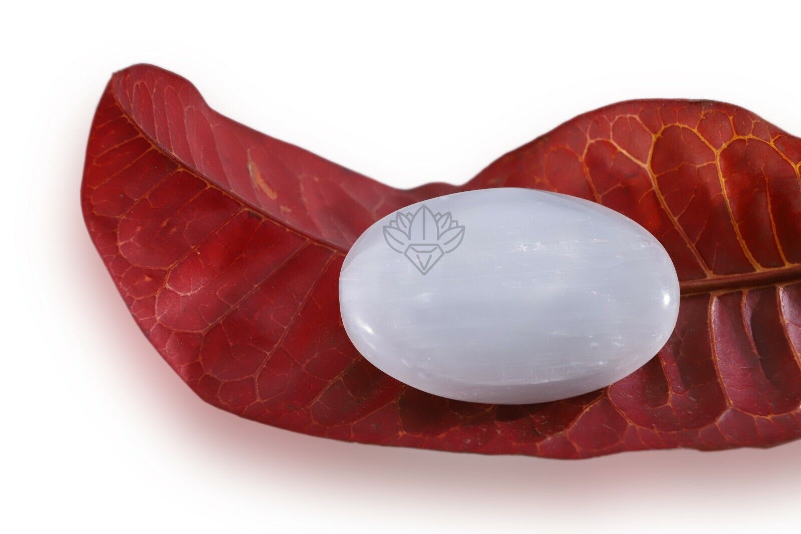 Selenite Natural Healing Palm Stone Oval Smooth Polished Gemstone For Jewelry