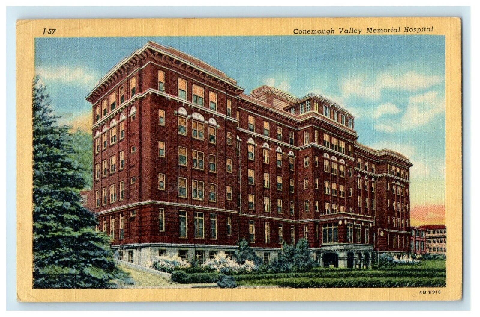 c1940\'s Conemaugh Valley Memorial Hospital Johnstown Pennsylvania PA Postcard