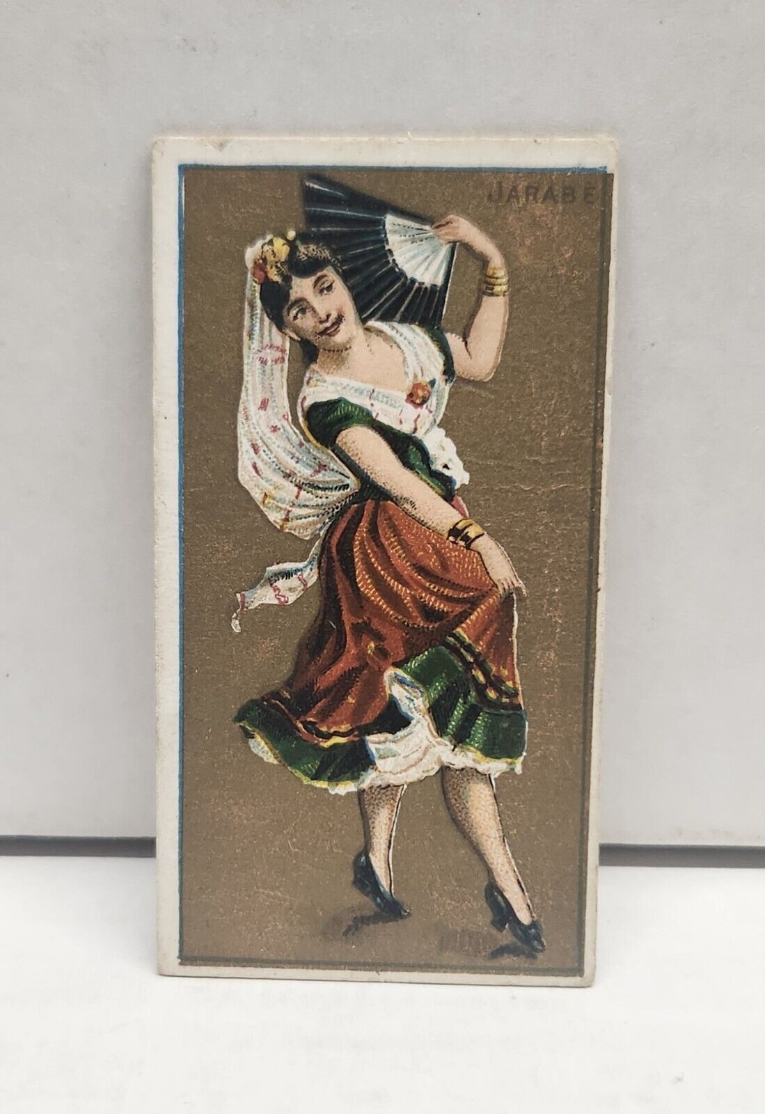 1889 Kinney Bros. Cigarette Card ~ National Dances ~ Jarabe Mexico