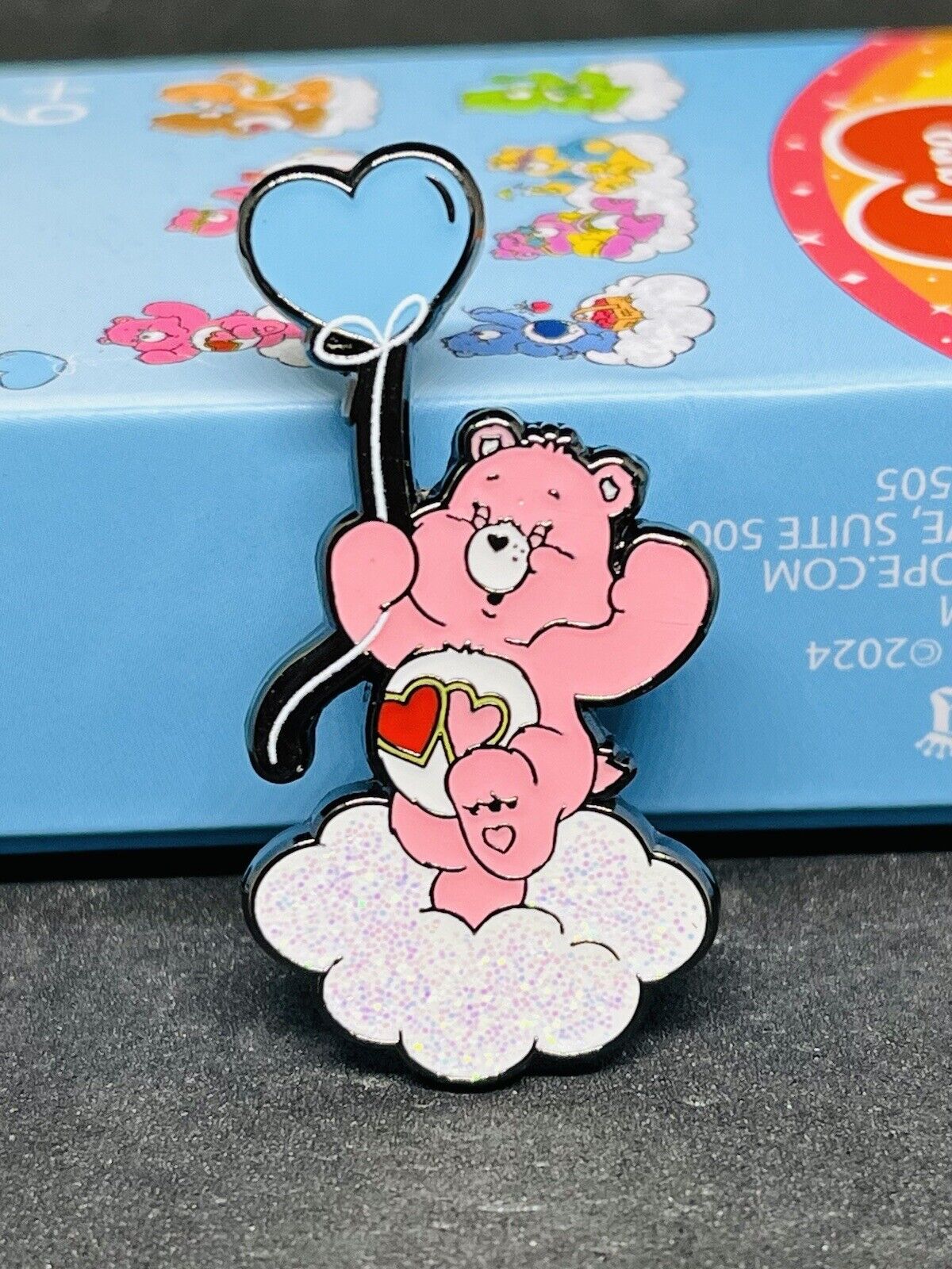 Love-A-Lot Pink Care Bear Loungefly Care Bears Clouds Blind Box Enamel Pin NWT
