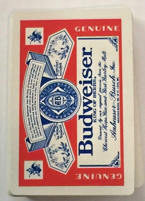 Vintage Budweiser  Anheuser Busch Playing Cards