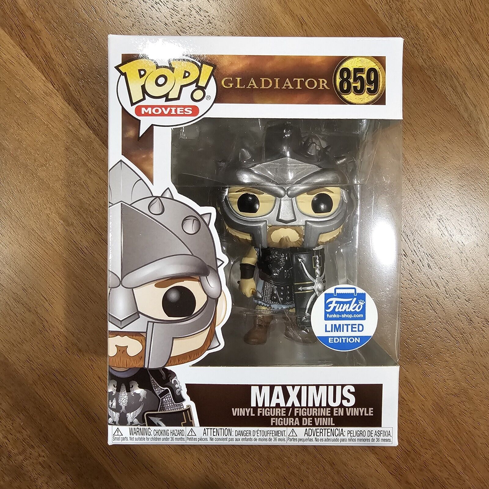 Funko POP Movies # 859 - Gladiator Maximus With Helmet - Funko Shop Exclusive