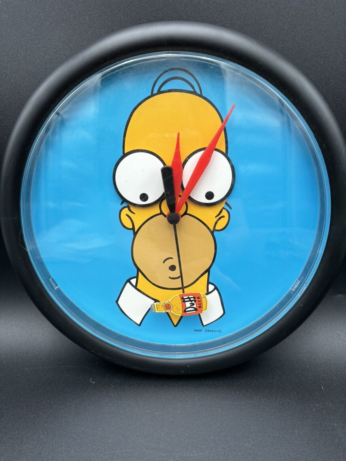 2004 Duff Beer Homer Simpson Wall Clock with Rotating eyes