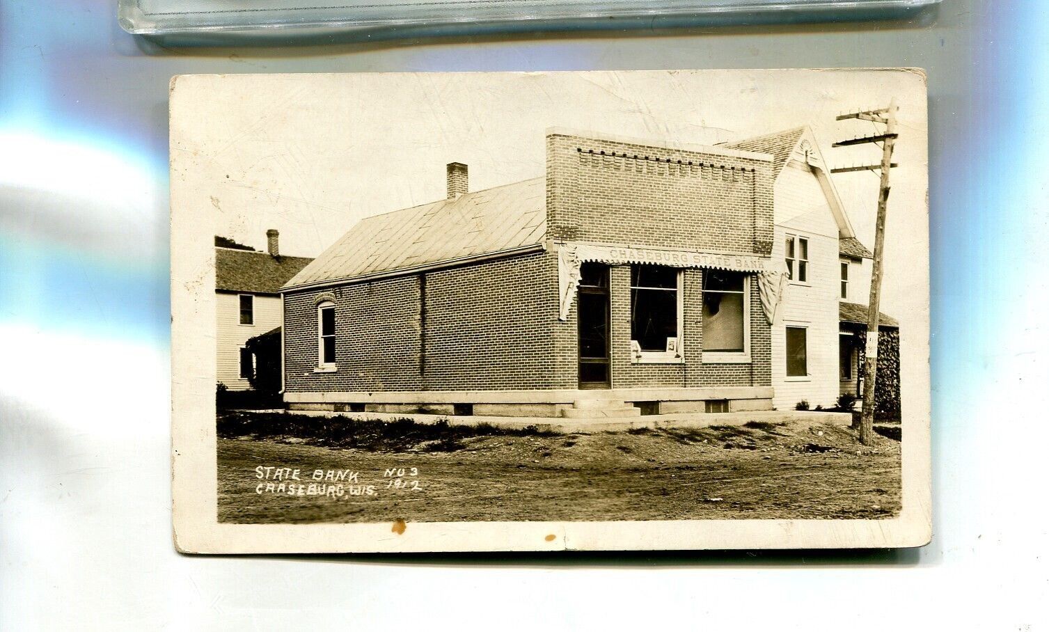 CHASEBURG WISCONSIN STATE BANK REAL PHOTO POSTCARD 5929R