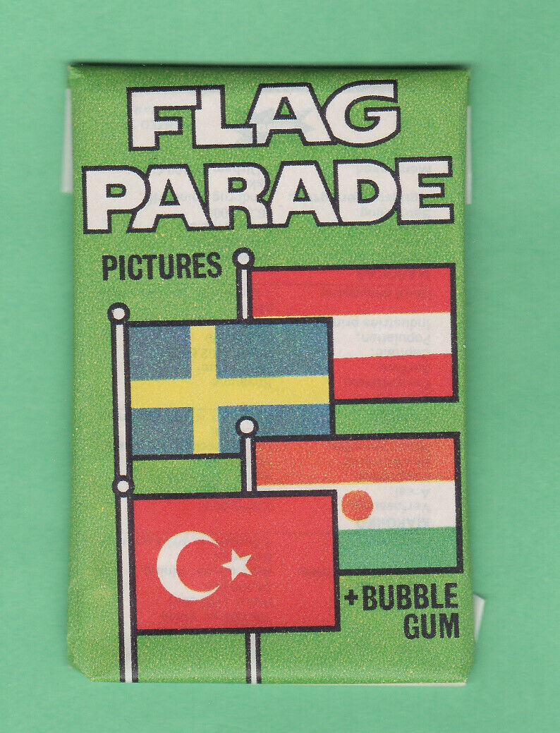 Dandy Gum Flag Parade Unopened  Light  Green Pack Nrmnt+ Box Fresh READ