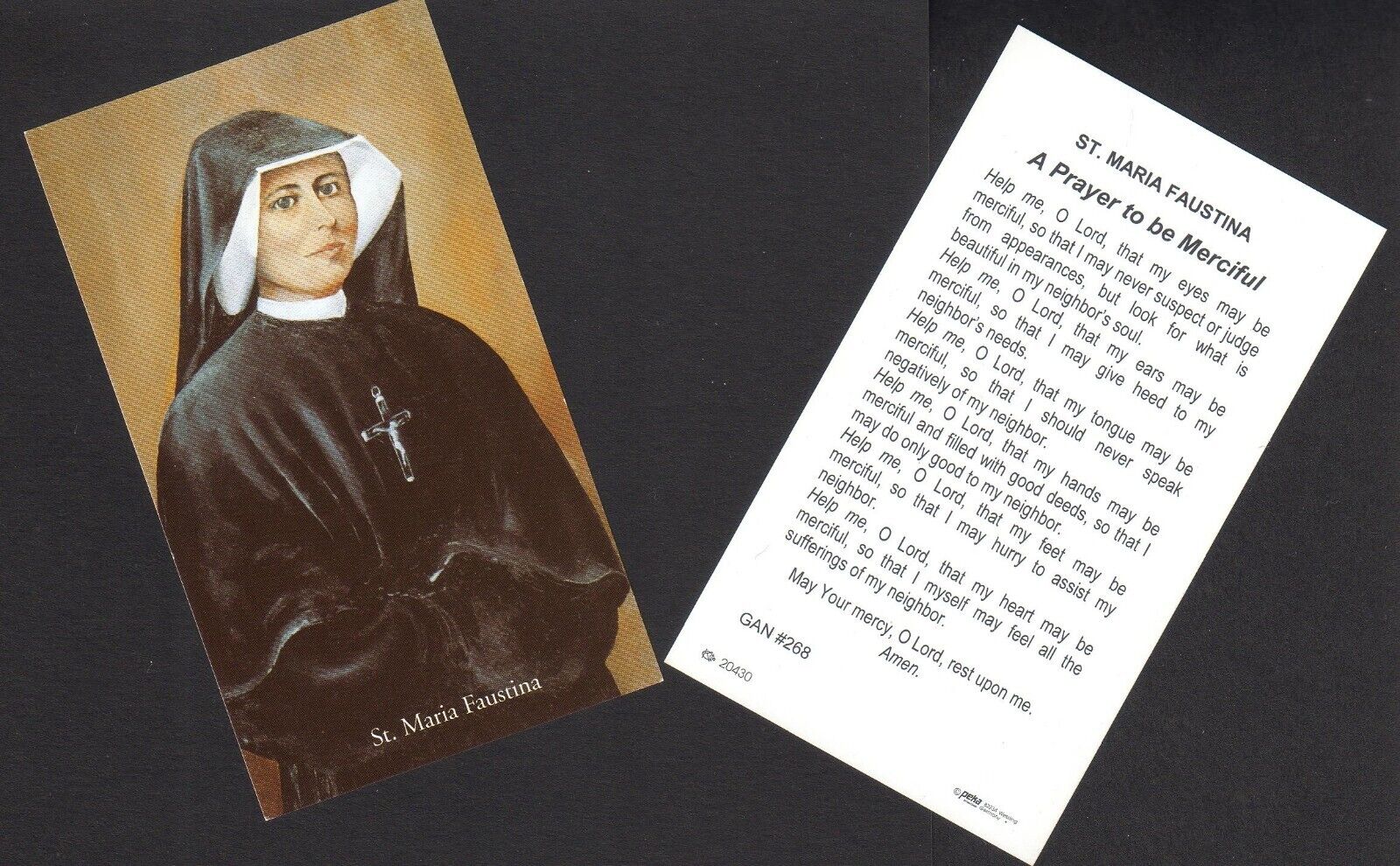 Saint Maria Faustina Mercy Jesus Sister New Old Germany Convent Card