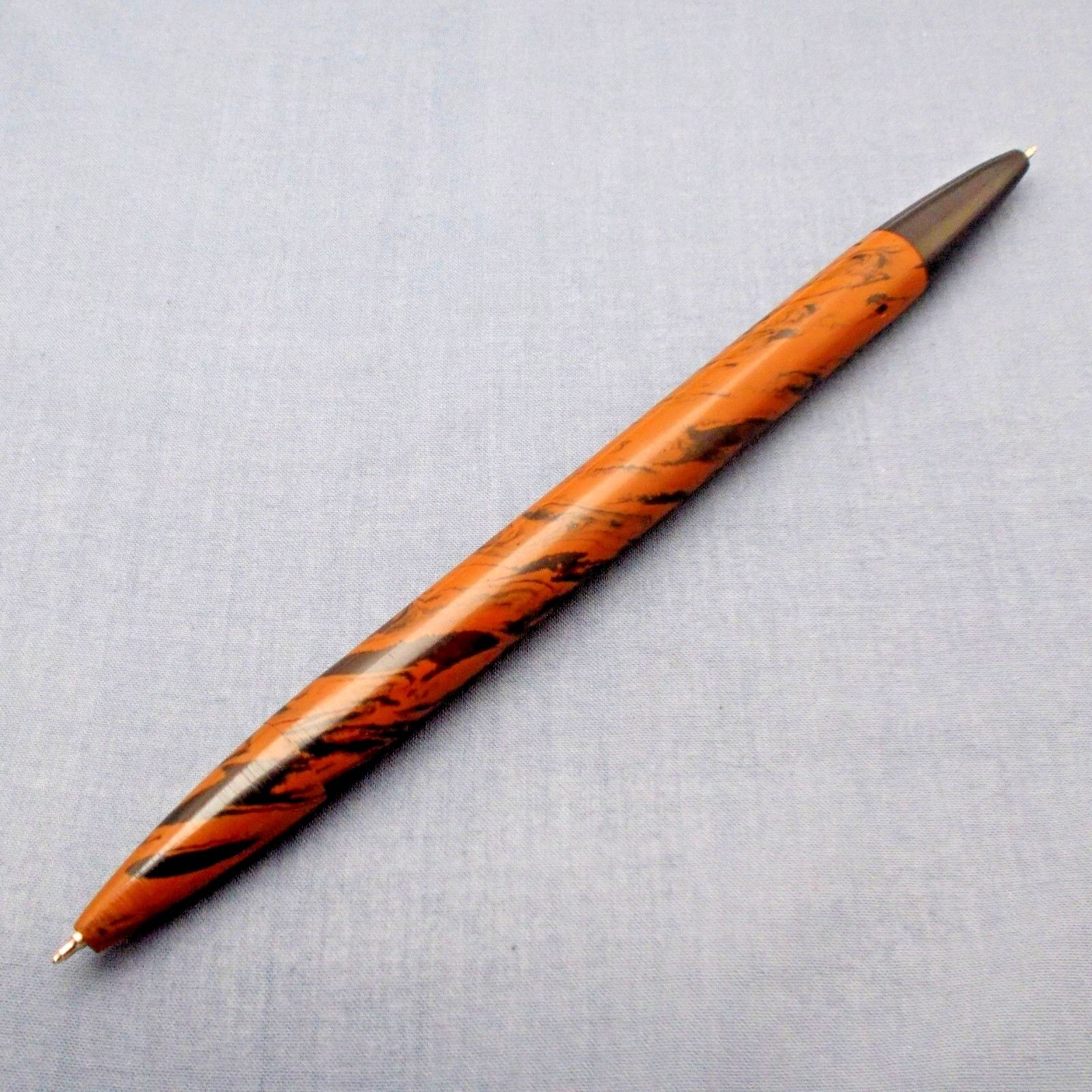 Vintage Madras Ebonite Handmade Ballpoint Pen - Big - Double End - Brown / Black