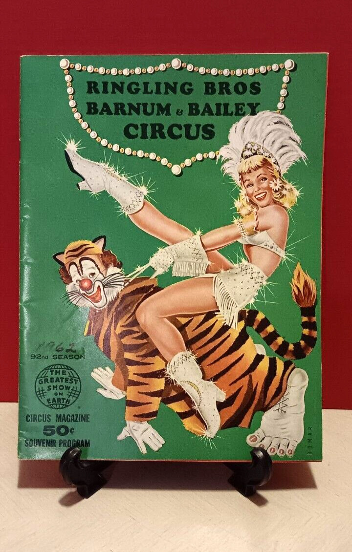 Vintage 1962 Ringling Bros & Barnum & Bailey Circus Souvenir Program Magazine