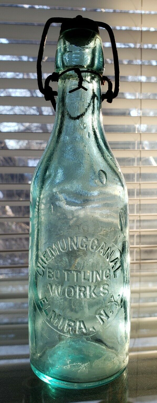 XRARE Antique Split Beer Blob Top Bottle Chemung Canal Bottling Works Elmira NY