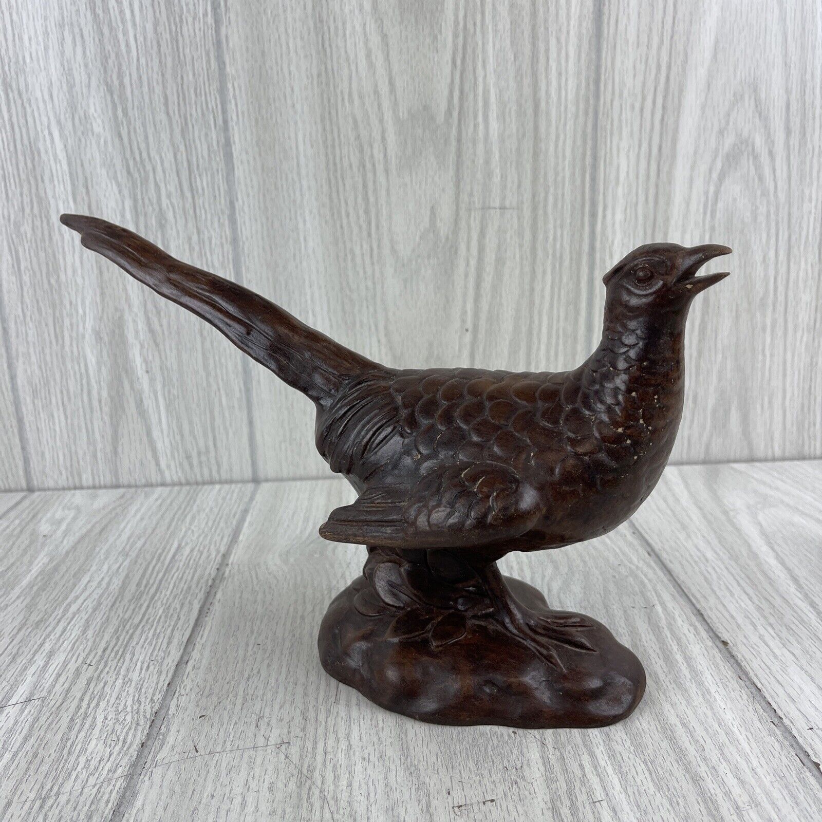 Vintage Pheasant Ceramic Figure Statue Made in Italy Numbered 900/118