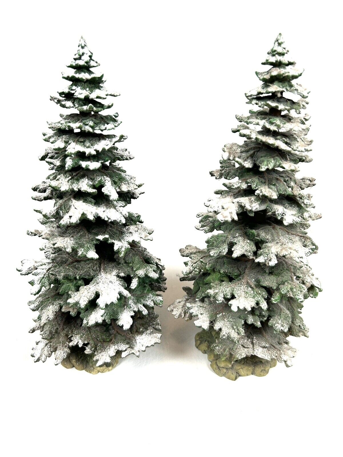 Dept 56 Village Accessories Pequot Pines (Set of 2)Trees Retired 10” Tall (M)