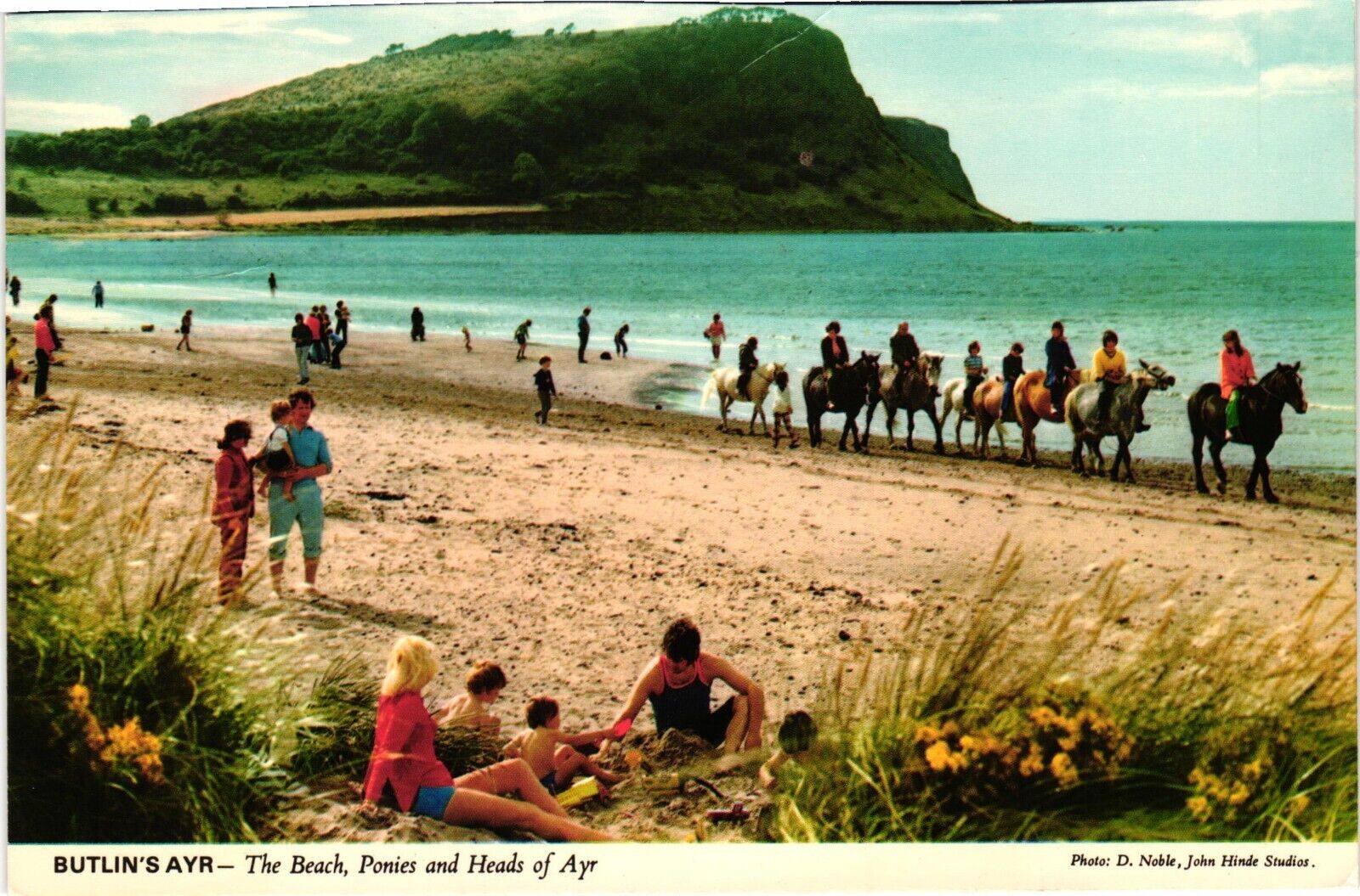 Vintage Postcard - 1982 Butlin\'s Ayr The Beach Ponies And Heads Of Ayr