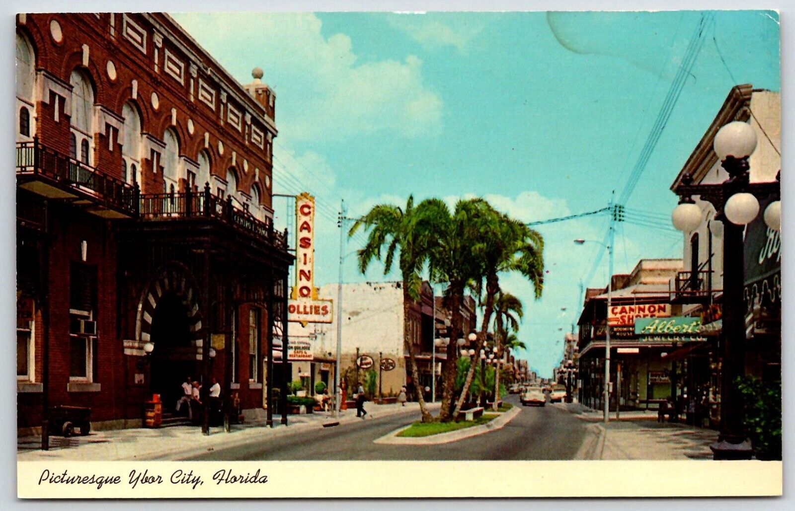 Vintage Postcard - E. Broadway - Latin Quarters - Ybor City - Tampa Florida - FL